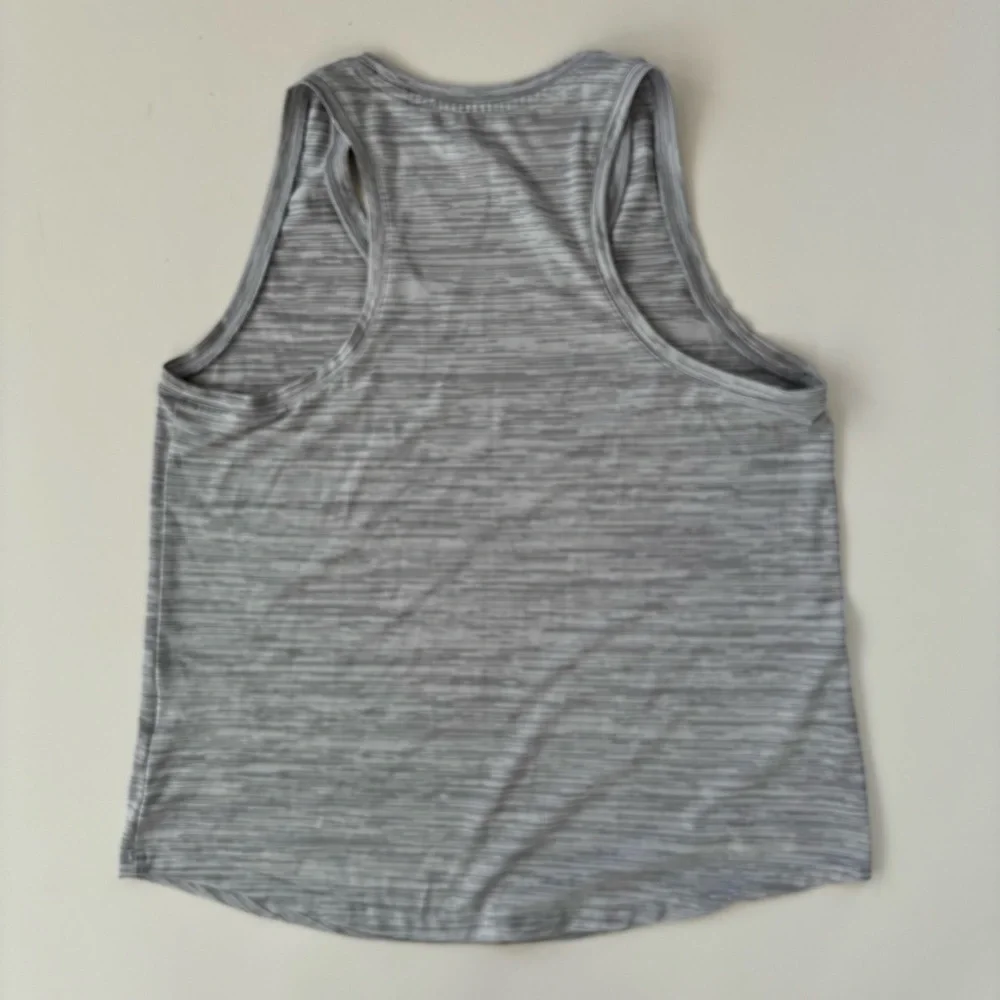 Nike Dri-fit Women's Grey Gray Wide Racer Tank Performance Size Medium
